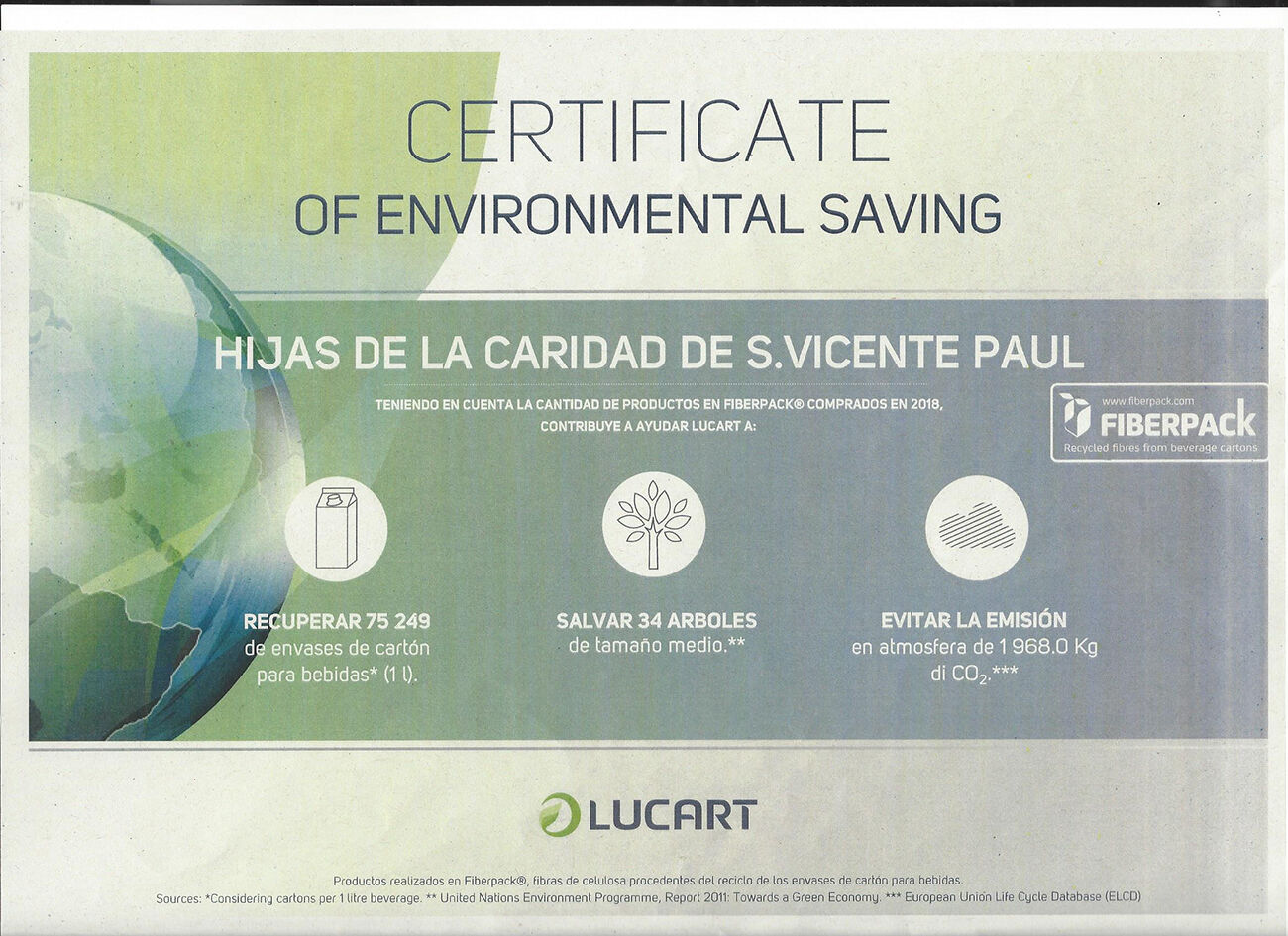 Diploma de compromiso con el medio ambiente